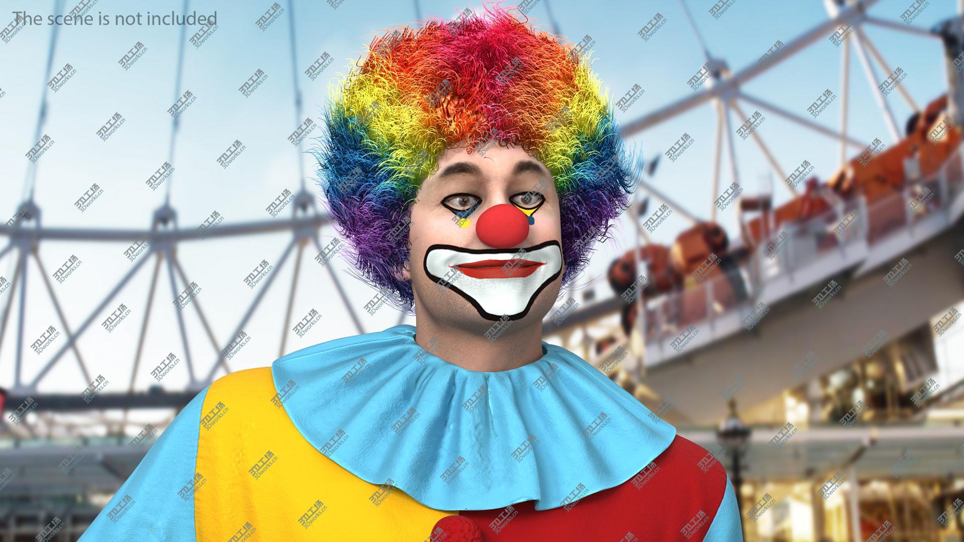 images/goods_img/202104093/Funny Clown Costume Standing Pose Fur 3D model/5.jpg